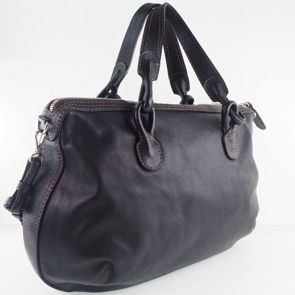 LOEWE】ロエベ 2WAYショルダー ハンドバッグ ラムスキン 黒 肩掛け