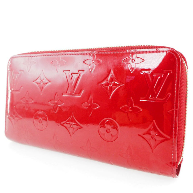 [Louis Vuitton] Louis Vuitton Zippy Wallet M91981 모노그램 Verni Pom Damur Red CA4172 조각 된 숙녀 숙녀 긴 지갑