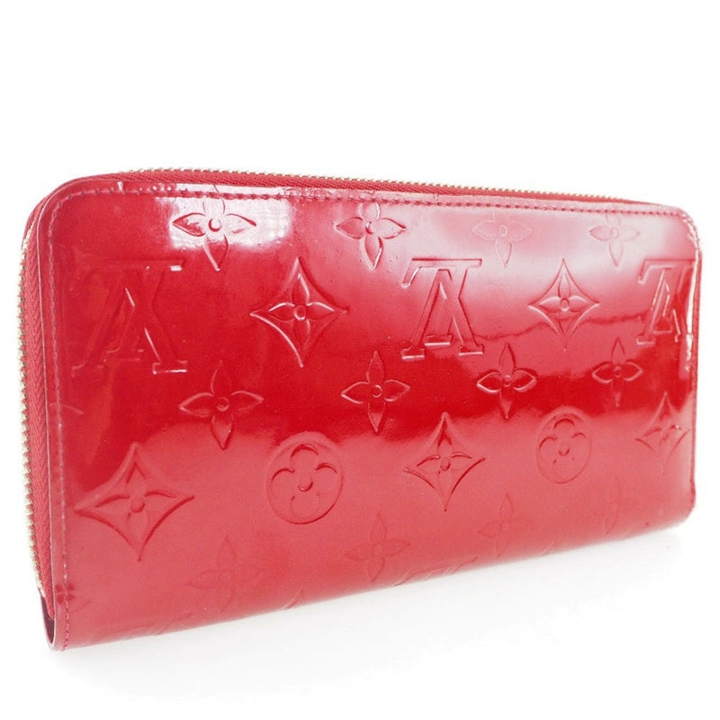 [LOUIS VUITTON] Louis Vuitton Zippy Wallet M91981 Monogram Verni Pom Damur Red CA4172 Engraved Ladies Ladies Long Wallet