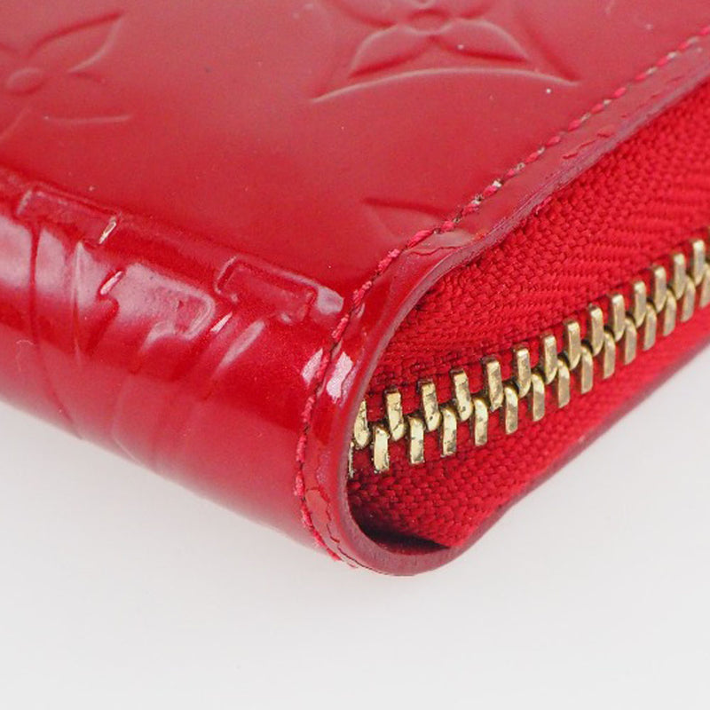 [Louis Vuitton] Louis Vuitton Zippy Wallet M91981会标Verni Pom Damur红色CA4172刻有女士女士长钱包