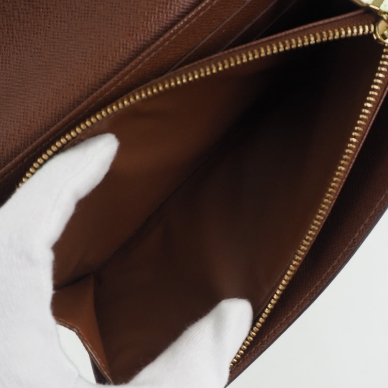 [Louis Vuitton] Louis Vuitton Portofoyilla M61734 모노그램 캔버스 차 TH4087 새겨진 숙녀 긴 지갑 A 순위