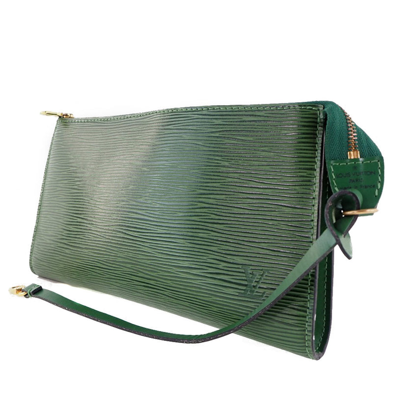 [LOUIS VUITTON] Louis Vuitton Pochette Accessory M52944 Epireaerer Borneo Green Green AR0956 Engraved Ladies Pouch