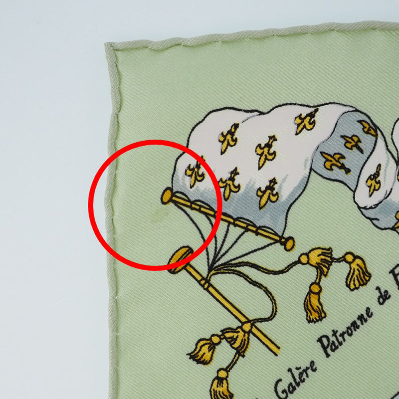 HERMES】エルメス カレ45 PAVOIS 船旗 シルク 緑 レディース スカーフ ...