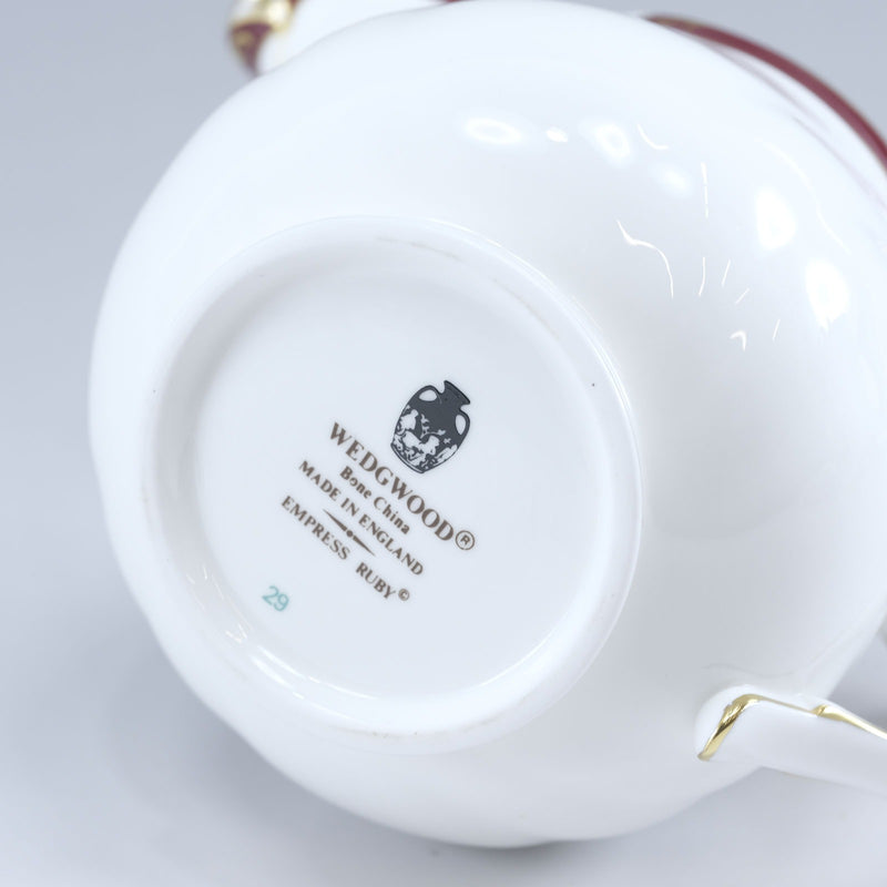 [Wedgwood] Wedgewood Empress Ruby (Empress Ruby) Tea Pot & Creamer & Sugar Pot Vigera de porcelana Unisex A Rank