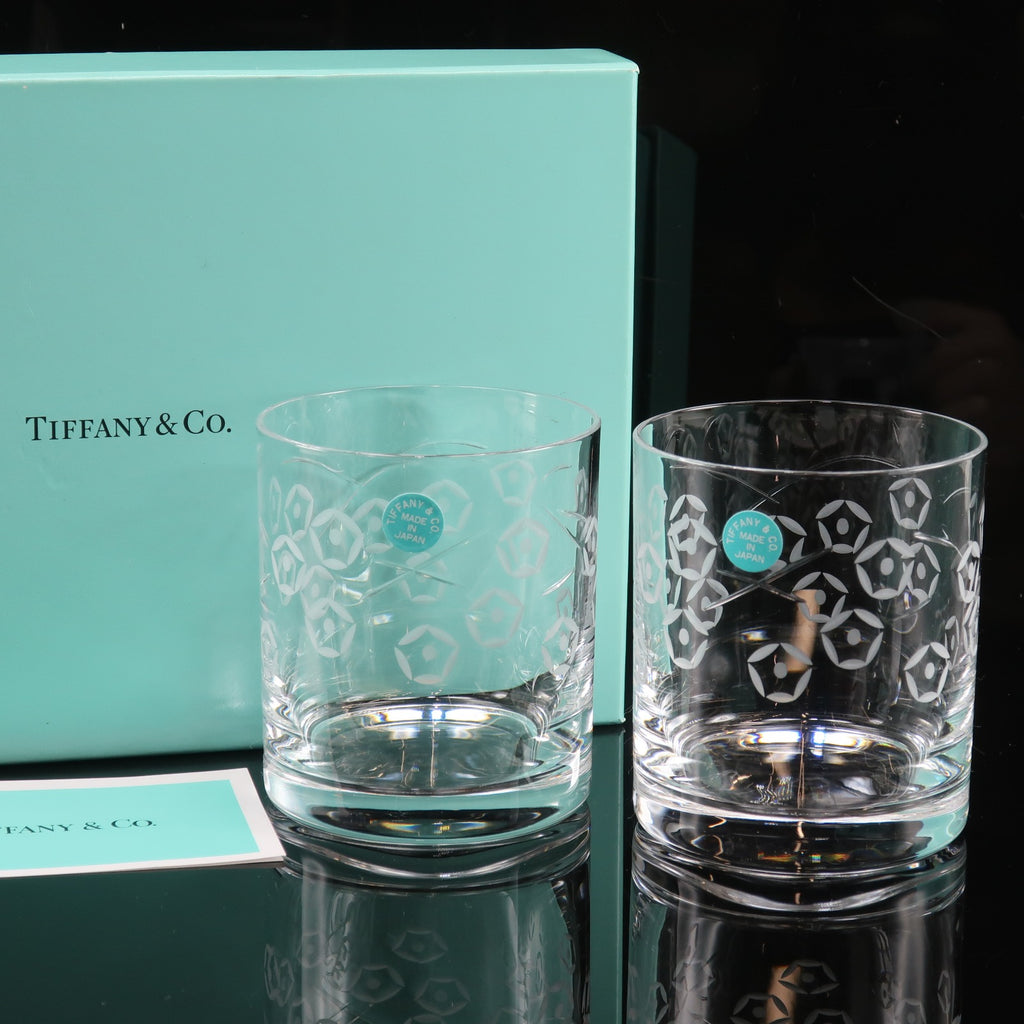 TIFFANY&Co.】ティファニー タンブラー×2 7.2×H8.2cm 食器 ガラス