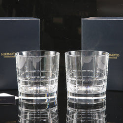 [Mikimoto] MIKIMOTO Tumbler × 2 8,2 × H8.5cm Table Vérification Crystal_ Table Varelle S