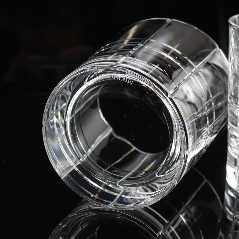 [Mikimoto] Mikimoto Tumbler × 2 8.2 × H8.5cm Vigera Crystal_ Tableware S Rank