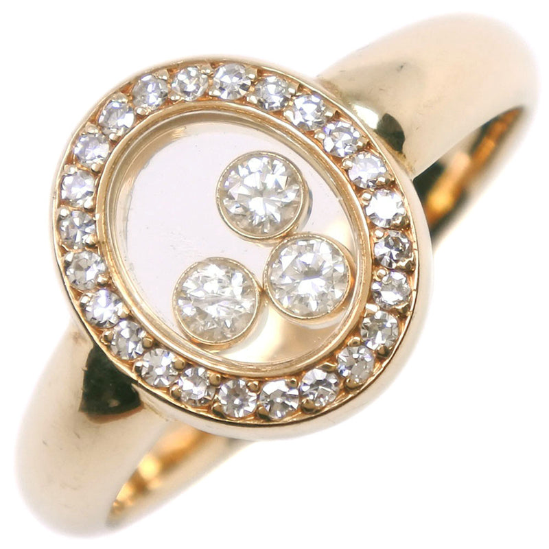 １８ｋホワイトゴールド　フローティングダイアのハートの指輪　９号石ダイヤモンド