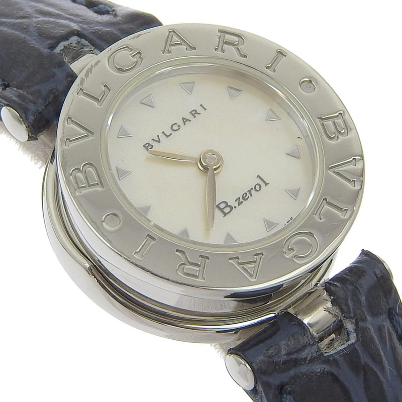 【BVLGARI】ブルガリ B-ZERO1 ビーゼロワン BZ22S ステンレススチール シルバー クオーツ アナログ表示 レディース 黒文字盤 腕時計
