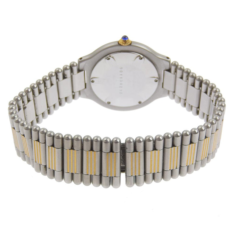 [Cartier] Cartier debe 21 Vantilio de acero inoxidable de acero inoxidable Visualización analógica de cuarzo Boys Beige Dial Watch