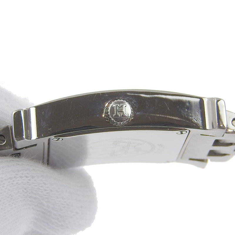 [HERMES] Hermes H Watch 12P Diamond HH1.210 Stainless steel Steel Silver Quartz Analog Display Ladies Pink Shell Dial Watch
