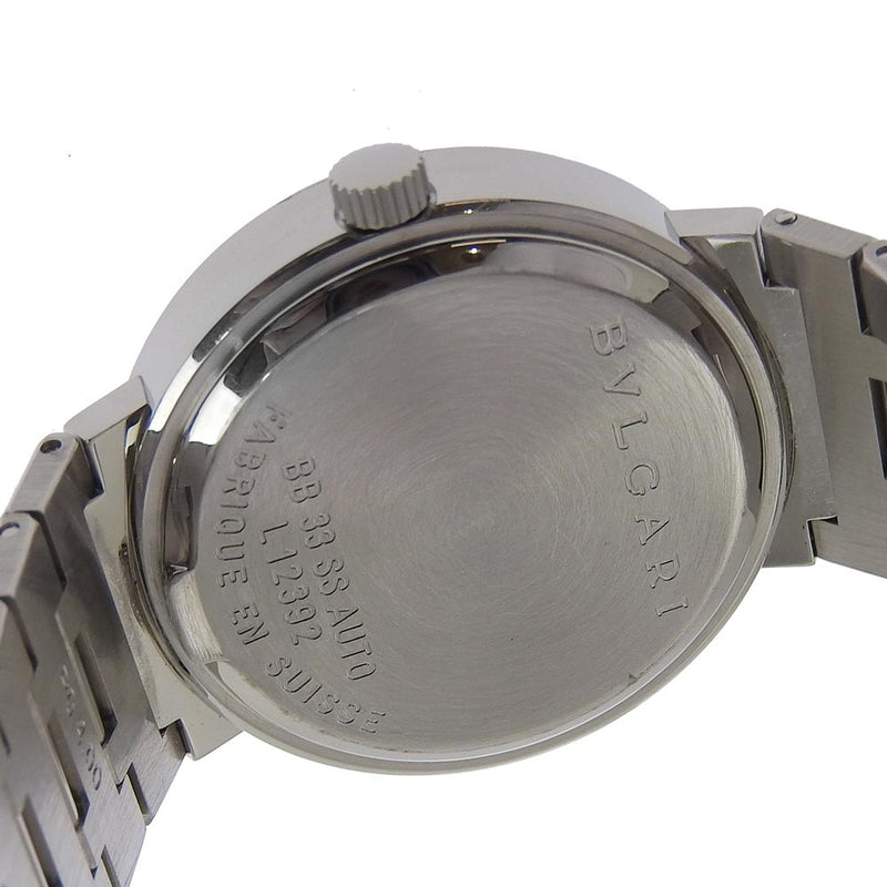 【BVLGARI】ブルガリ
 ブルガリブルガリ BB33SSAUTO ステンレススチール シルバー 自動巻き メンズ 黒文字盤 腕時計