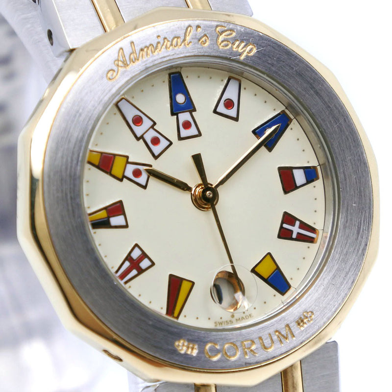 【CORUM】コルム
 アドミラルズカップ 腕時計
 39.610.21 V-52 ステンレススチール シルバー クオーツ アナログ表示 クリーム文字盤 Admirals cup レディース