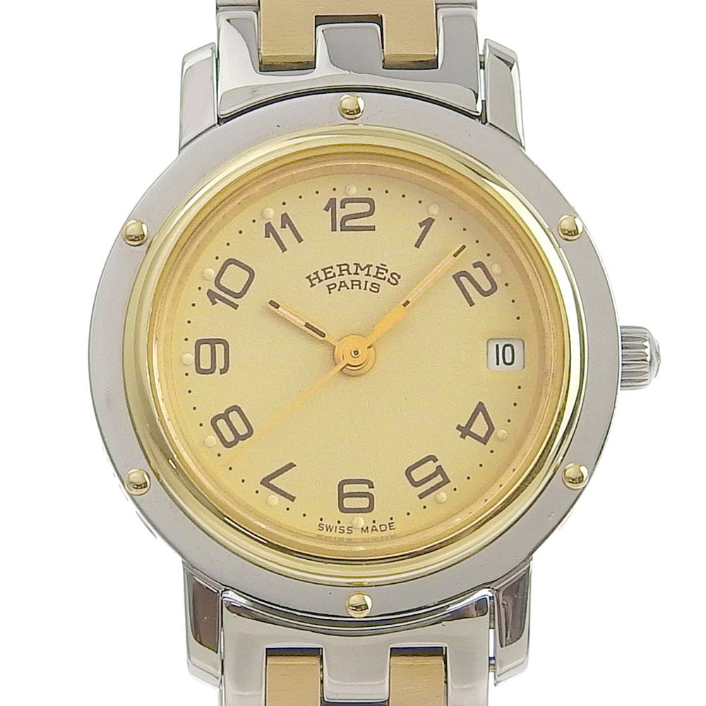 HERMES】エルメス クリッパー コンビ CL4.220 ステンレススチール