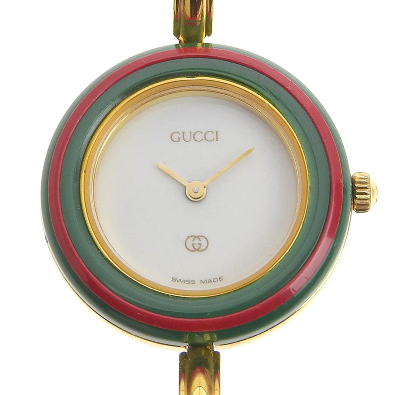 [Gucci] Gucci Cambio Besel 1100-L Gold Gold Gold Quartz Display Damas Damas de marcación DIAR