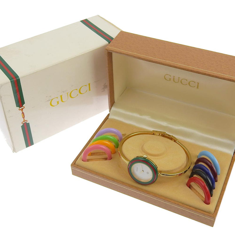 [Gucci] Gucci Cambio Besel 1100-L Gold Gold Gold Quartz Display Damas Damas de marcación DIAR