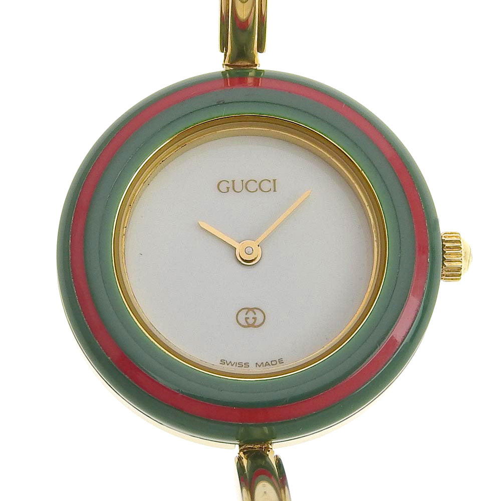 GUCCI】グッチ チェンジベゼル 1100-L 金メッキ ゴールド クオーツ