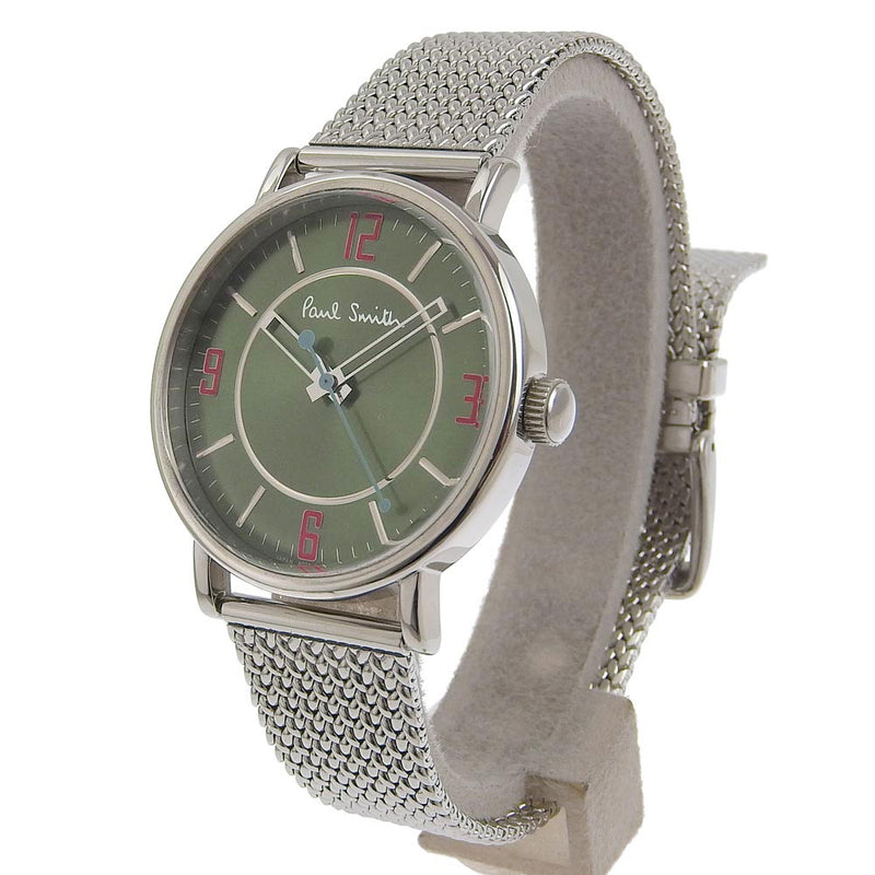 【Paul Smith】ポール・スミス
 6034-H19519 ステンレススチール シルバー クオーツ アナログ表示 メンズ 緑文字盤 腕時計