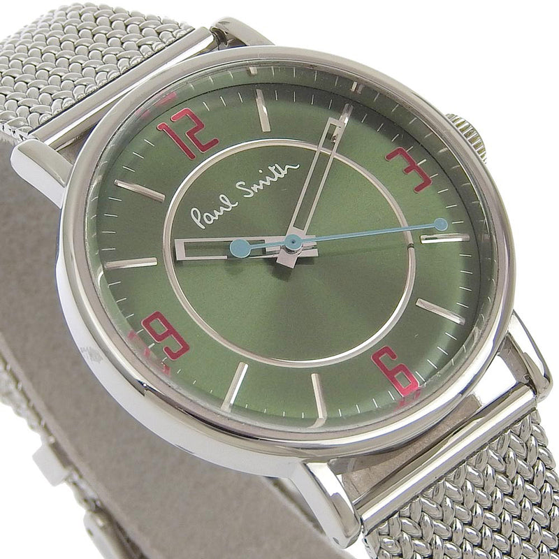[Paul Smith] Paul Smith 6034-H19519 Stainless Steel Silver Quartz Analog Display Men's Green Dial Watch