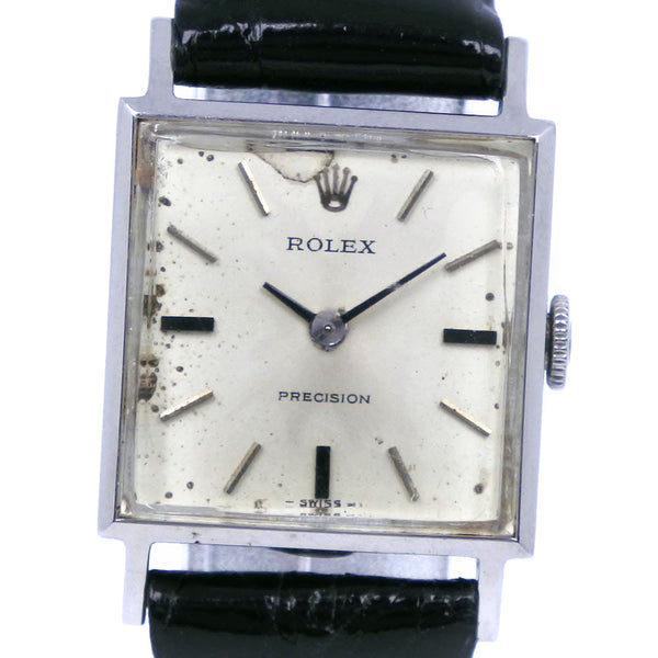 [Rolex] Rolex Precision Cal.1400 2611 Acero inoxidable x Cuero Plata Houndas a mano Damas de plata.