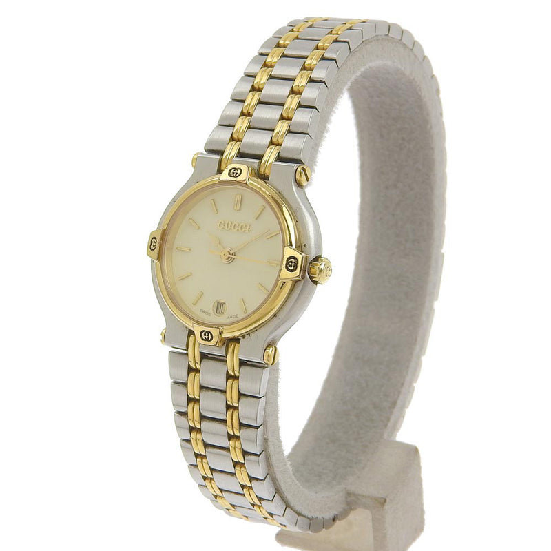 グッチ GUCCI 9000L 腕時計 クォーツ コンビ シルバー ゴールド GUCCI】グッチ コンビ 9000L ステンレススチール×金メッキ シルバー