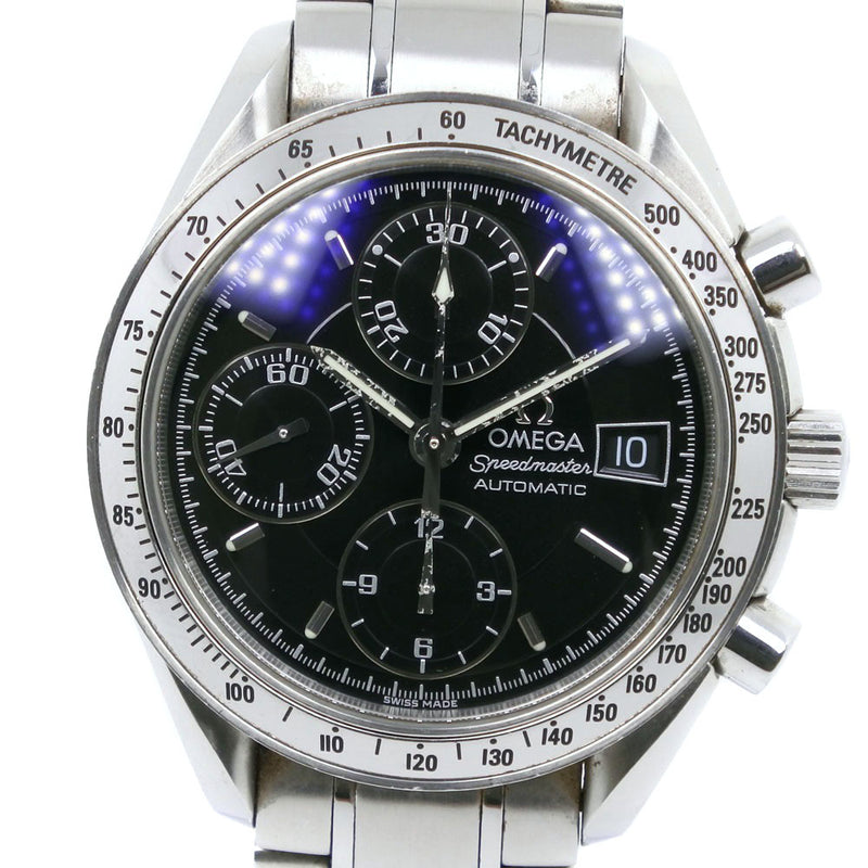 [Omega] Omega Speed ​​Master Fecha 3513.5 Relojes de marcación negra automática de acero inoxidable de acero inoxidable