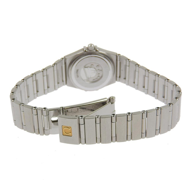 [Omega]欧米茄星座Mini 1562.30不锈钢银石英女士白色拨号表手表