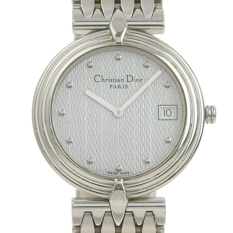 【Dior】ディオール
 D69-100 ステンレススチール シルバー クオーツ アナログ表示 メンズ シルバー文字盤 腕時計