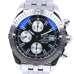 [Breitling] Breitling Chrono Mat Evolution A13356 Silver Silver Silver Automatic Wind Chronograph Men Navy Dial Watch A-Rank