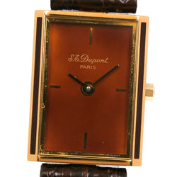 [DuPont] DuPont City Peng Peng Kent Diseño Vintage Gold Gold X Leather Gold Quartz Analógico Dial Marril Brown Dial Watch