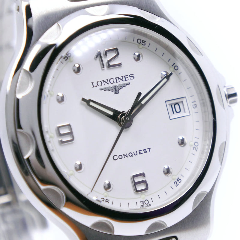 【LONGINES】ロンジン
 コンクエスト L1.631.4 ステンレススチール シルバー クオーツ アナログ表示 メンズ 白文字盤 腕時計
A-ランク