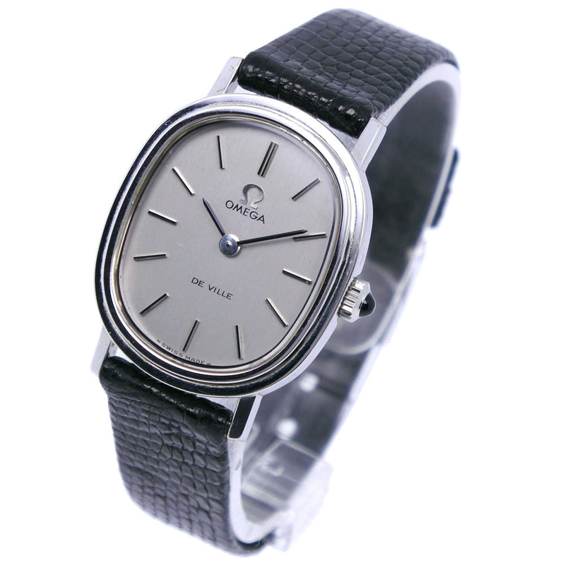 【OMEGA】オメガ
 デビル cal.625 ステンレススチール×レザー シルバー 手巻き アナログ表示 レディース シルバー文字盤 腕時計
