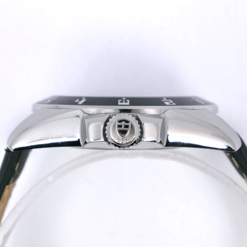新着商品 20050N ステンレススチール 【TUDOR】チュードル チューダーグランツアーを購入 グランツアーデイト 20050N ステンレススチール×レザー  シルバー グランツアーデイト 自動巻き TUDOR】チュードル メンズ 黒文字盤 腕時計 時計