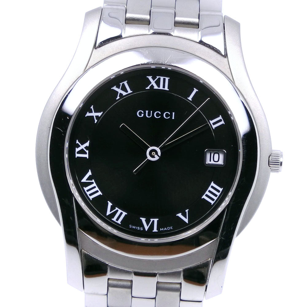 Gucci] Gucci 5500m不锈钢钢铁石英模拟显示男士黑色表盘A级– KYOTO