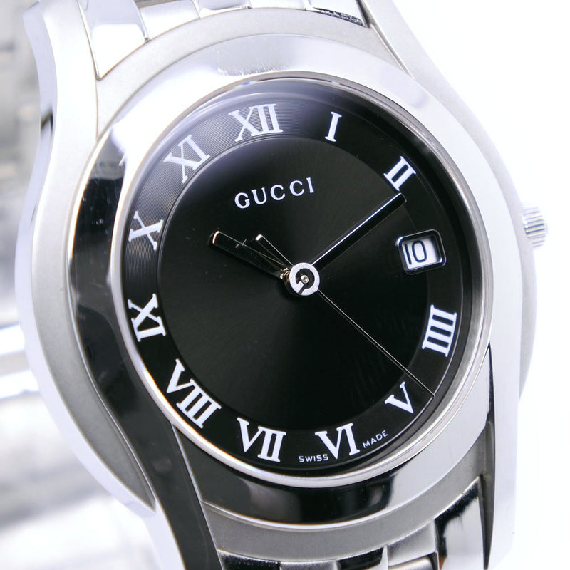 [Gucci] Gucci 5500m不锈钢钢钢铁石英模拟显示男士黑色表盘a级