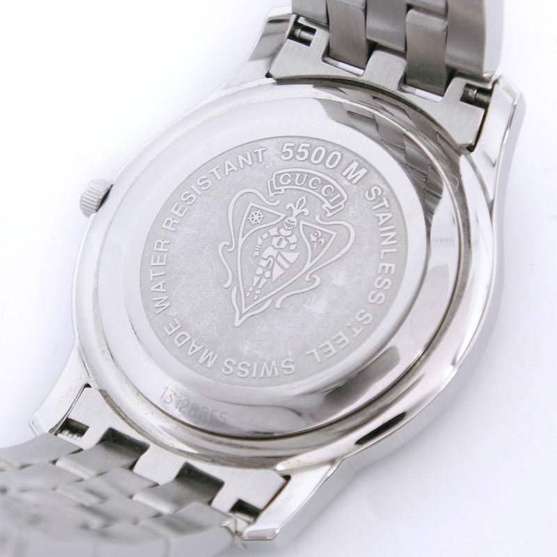 【GUCCI】グッチ
 5500M ステンレススチール シルバー クオーツ アナログ表示 メンズ 黒文字盤 腕時計
A-ランク