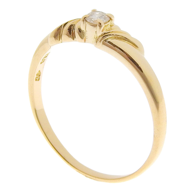 Yondoshi K18 Oro amarillo  ⁇  Diamante 7.5 Oro Damas Anillo y Anillo SA Rango