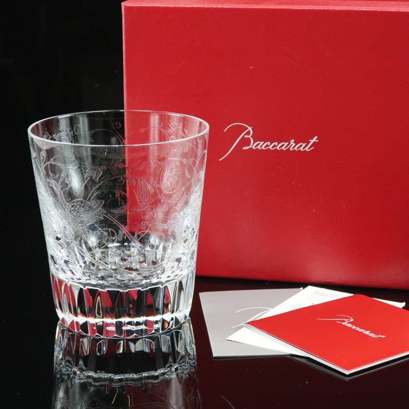 [BACCARAT] Baccarat PARME/Palme Tumbler x 1 H9.5 Crystal Clear Tableware S Rank