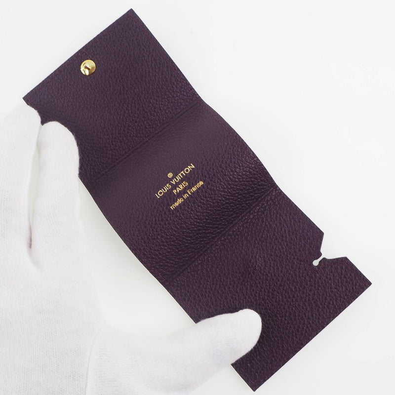 [Louis Vuitton] Louis Vuitton Etu Ecutu Ecuture耳机盒M61484皮革紫色RI5115邮票中其他配件A+等级