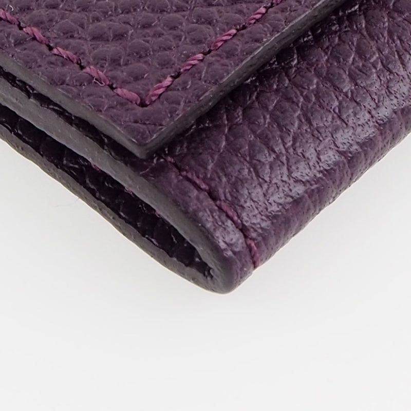 [LOUIS VUITTON] Louis Vuitton Etu Ecutu Ecuture Earphone Case M61484 Leather Purple RI5115 Stamp Unisex Other accessories A+Rank