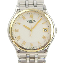 【SEIKO】セイコー
 クレドール 8J86-7A00 K18イエローゴールド×ステンレススチール シルバー クオーツ アナログ表示 メンズ 白文字盤 腕時計
A-ランク