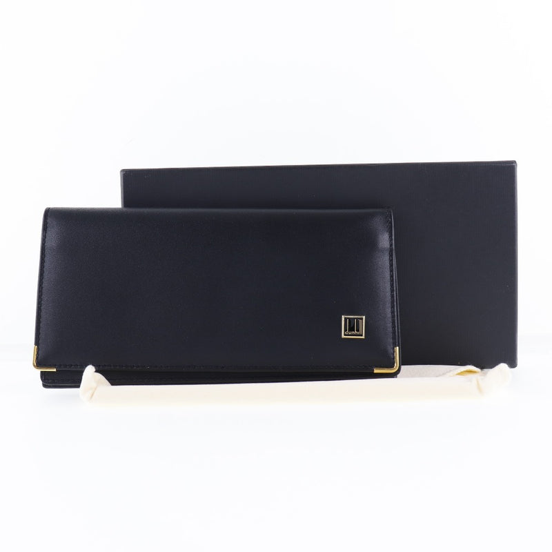 [Dunhill] Dunhill 
 long wallet 
 Leather Black Open Men's A+Rank