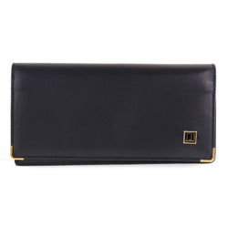 [Dunhill] Dunhill 
 long wallet 
 Leather Black Open Men's A+Rank