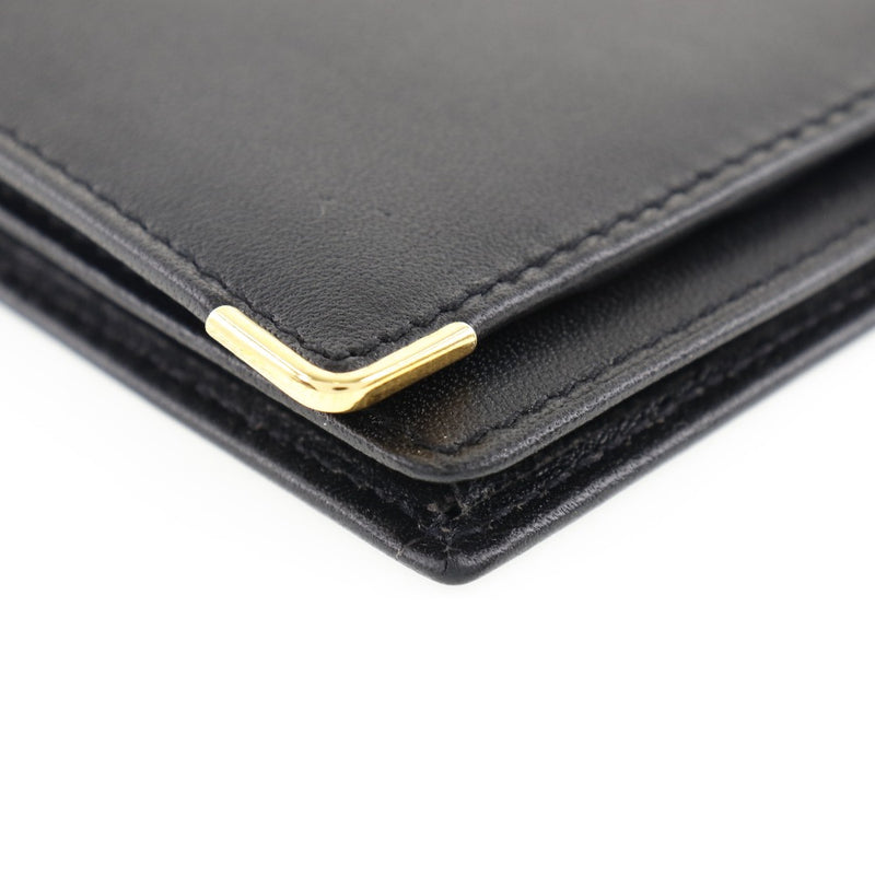 [Dunhill] Dunhill 
 long wallet 
 Leather Black Open Men's A+Rank