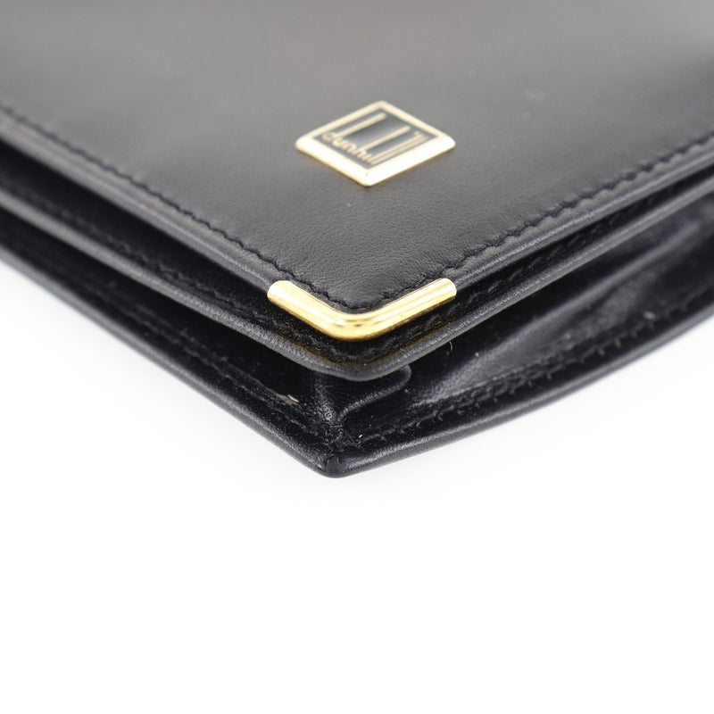 [Dunhill] Dunhill 
 long wallet 
 Leather Black Open Men's A+Rank