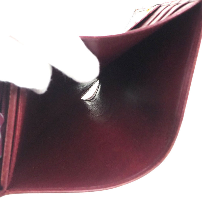 [Cartier] Cartier Mast L3000223 Leather Bordeaux Red Ladies Bi -fold Wallet
