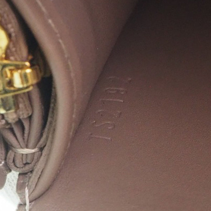 [LOUIS VUITTON] Louis Vuitton Portofoyille Verni M91764 Patent Leather Beige Pudol Beige TS2192 engraved Ladies Long Wallet