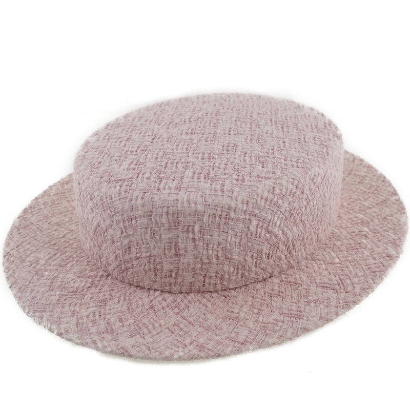 [CHANEL] Chanel 
 Cocomark hat 
 Polyester x Silk Pink COCO Mark Ladies A-Rank