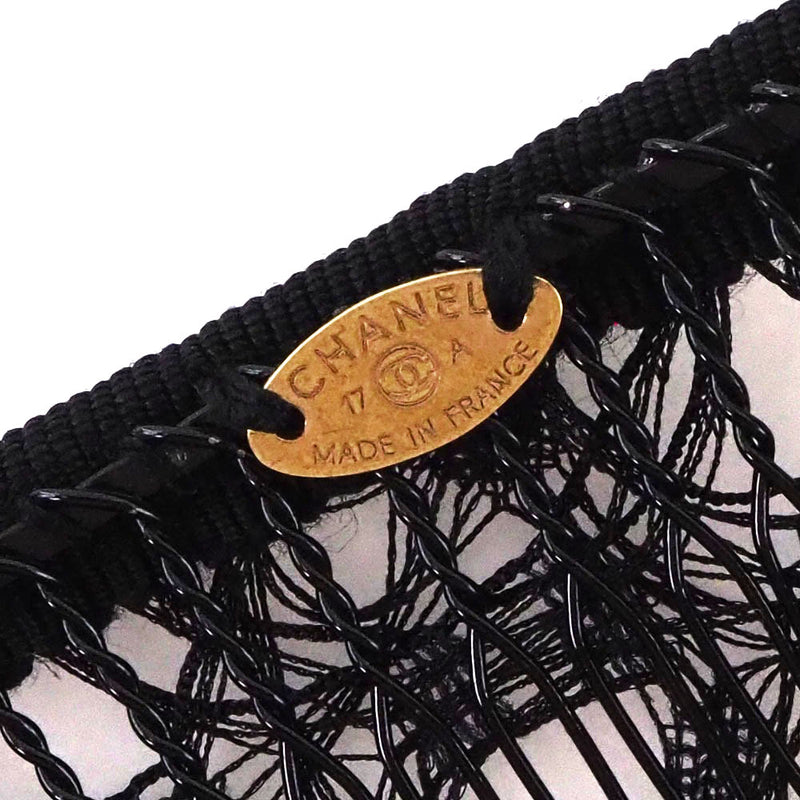 [Chanel] Chanel Veil Coco Mark Race Black 17a Damas grabadas Otros accesorios A Rank