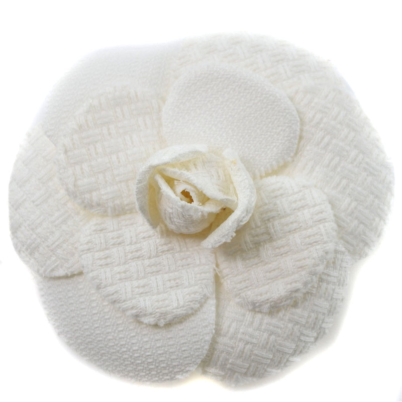 [CHANEL] Chanel Corsage Camellia Fabric White Ladies Broo